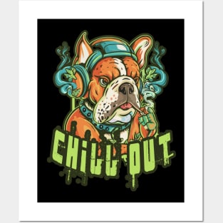 Chill Out: Hip Hop Bulldog Art Piece Posters and Art